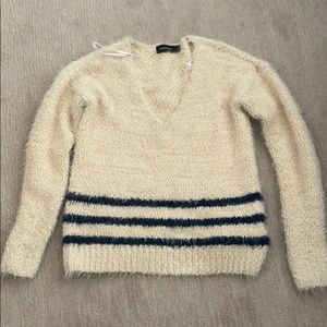 Wire navy striped sweater